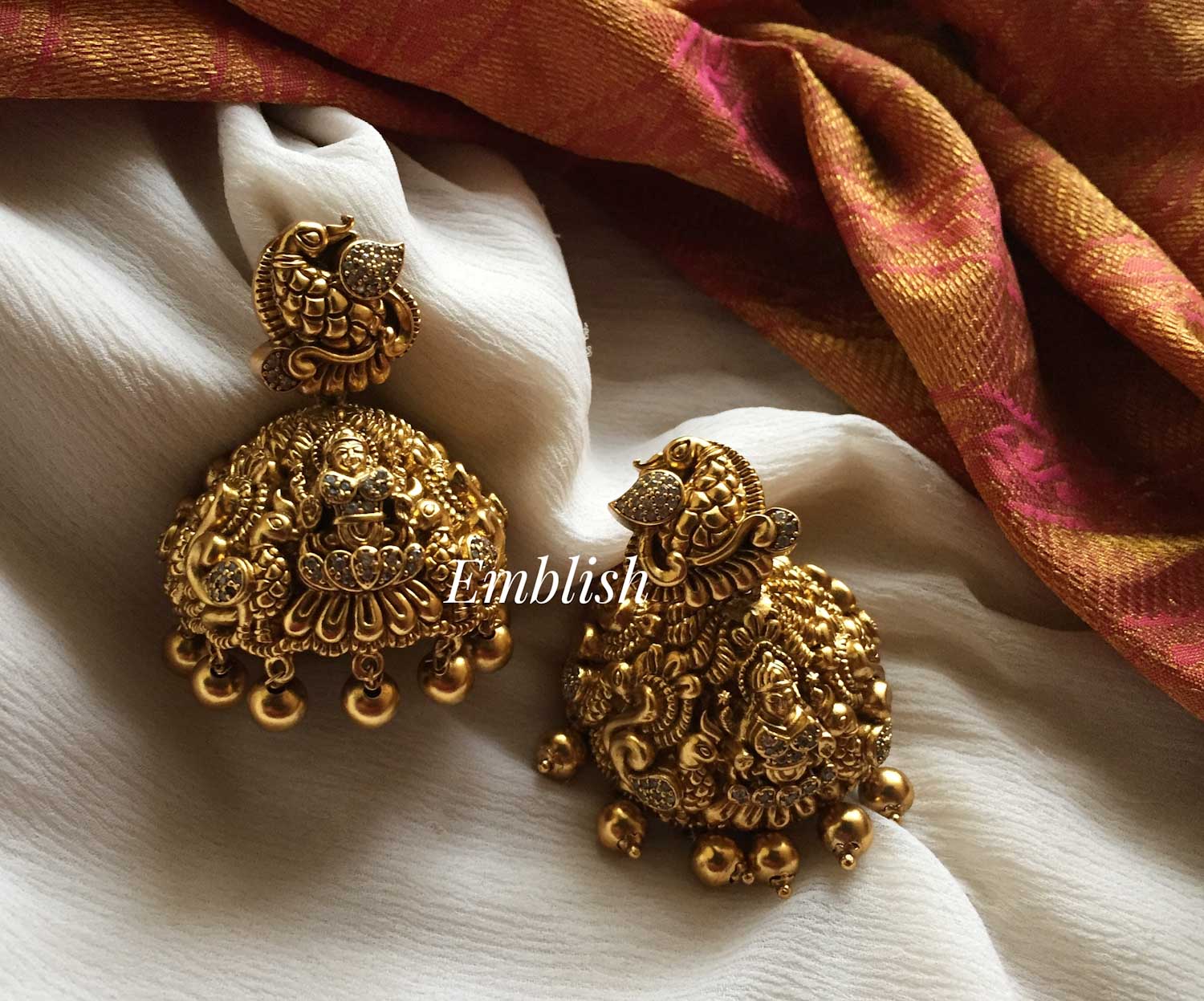 Lakshmi Ad stones big bridal jhumka 